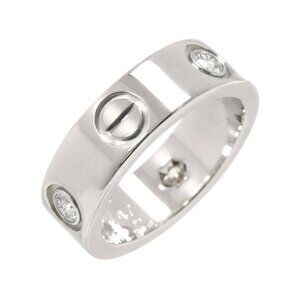 Cartier Love Ring Diamond 3P 18K White Gold 750 size47 3.75-4(US) 90278401